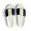 The Bauhaus Series (Cream and Navy Blue) Slides navy blue, cream and white front art concierge clothing jpg