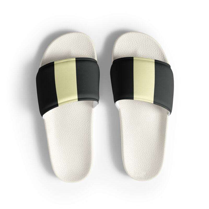 The Bauhaus Series (Cream and Chocolate) Slides chocolate and white front art concierge clothing jpg