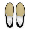 The Bauhaus Series (Khaki and Black) Men’s Slip-on Canvas Shoes khaki and black front art concierge clothing jpg