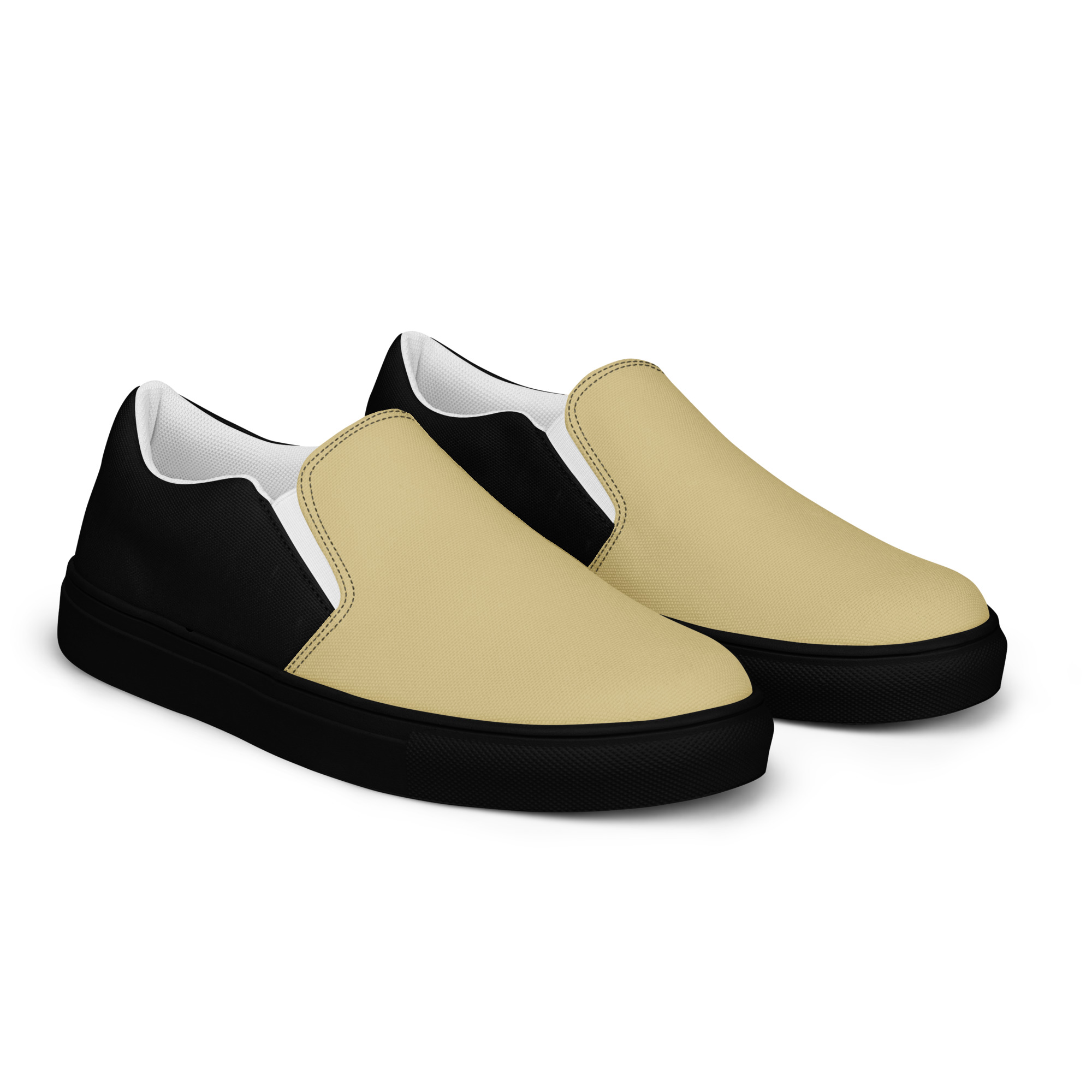mens slip on canvas shoes black right front 691aa52f71a66 jpg