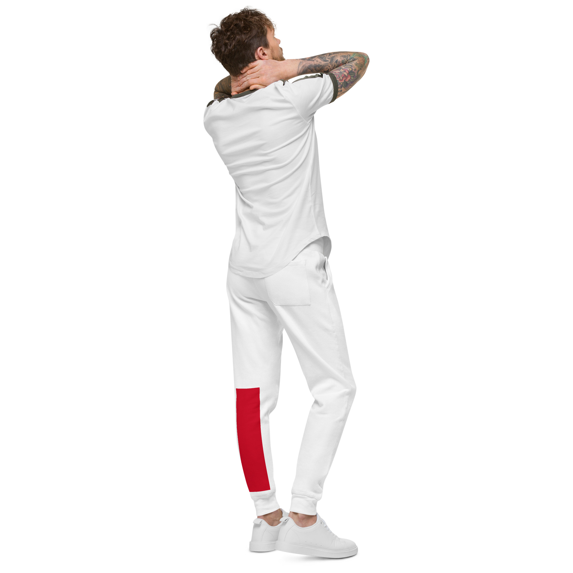 unisex fleece sweatpants white back 691d0bed23749 jpg