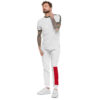 unisex fleece sweatpants white left front 691d0bed235b2 jpg