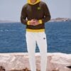 Chace Azure Coast The Bauhaus Series (Chocolate and Friends) Hoodie Jogger pants canvas deck shoes chocoalte mustard yellow white front art concierge clothing