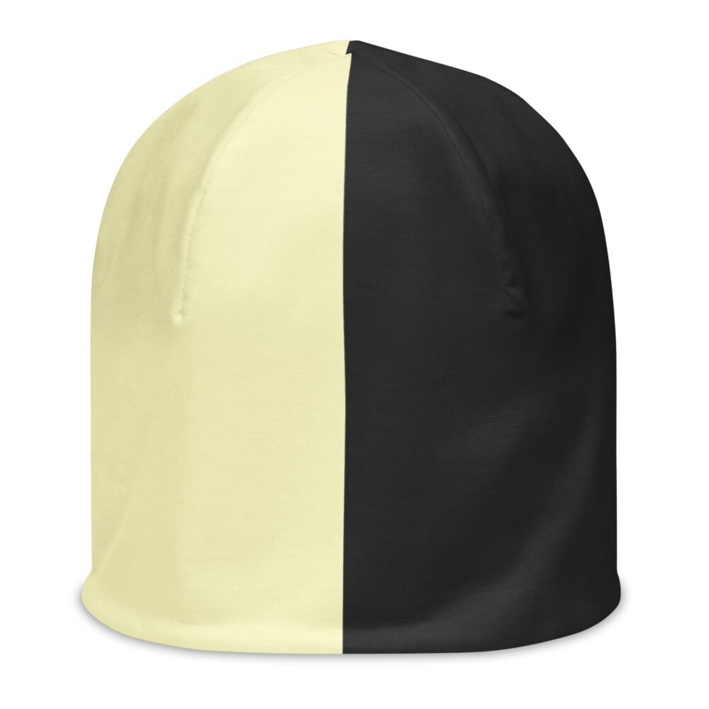 The Bauhaus Series (Cream and Chocolate) Beanie cream and chocolate front art concierge clothing jpg