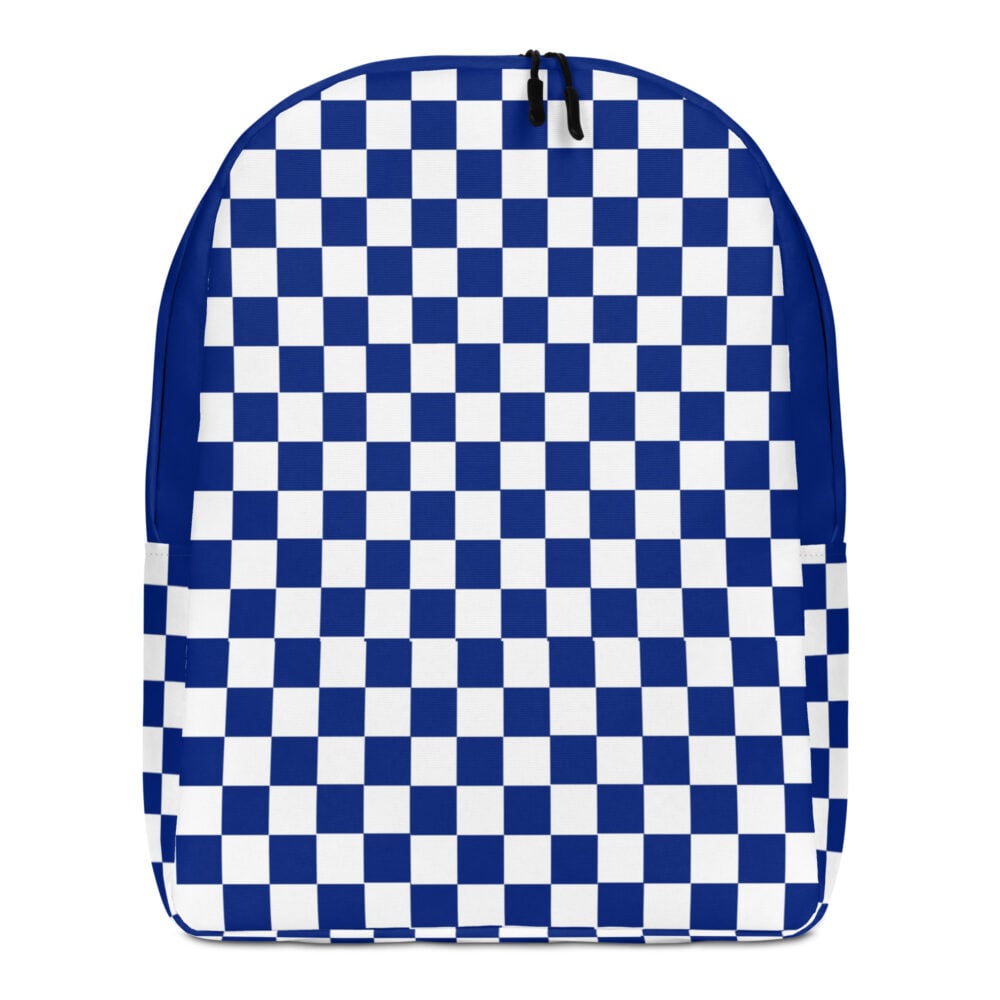 The Nautical Series (Bluenose IV) Blue Minimalist Backpack blue and white front art concierge clothing jpg