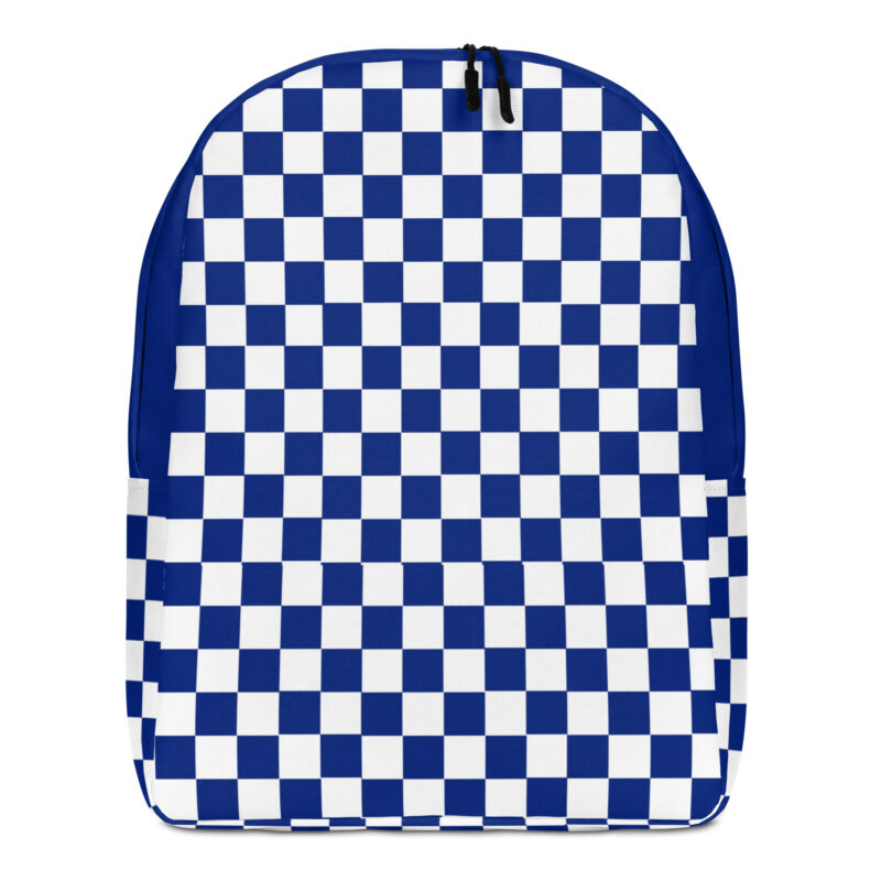 The Nautical Series (Bluenose IV) Blue Minimalist Backpack blue and white front art concierge clothing jpg