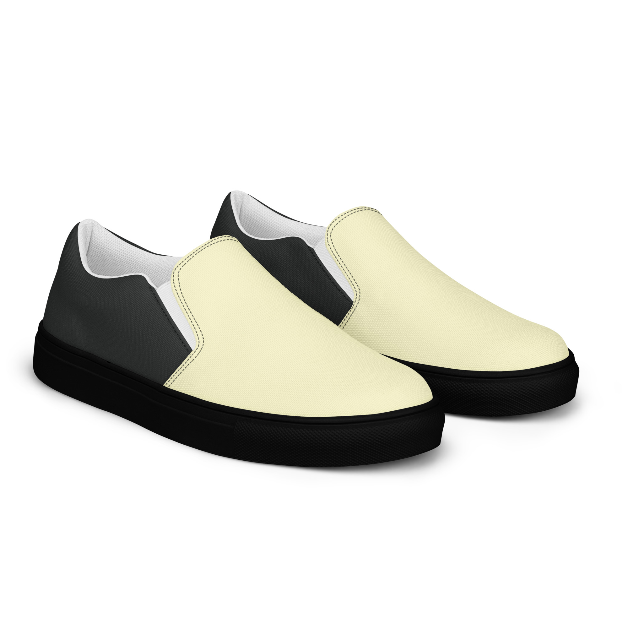 mens slip on canvas shoes black right front 693df5d0cf12b jpg