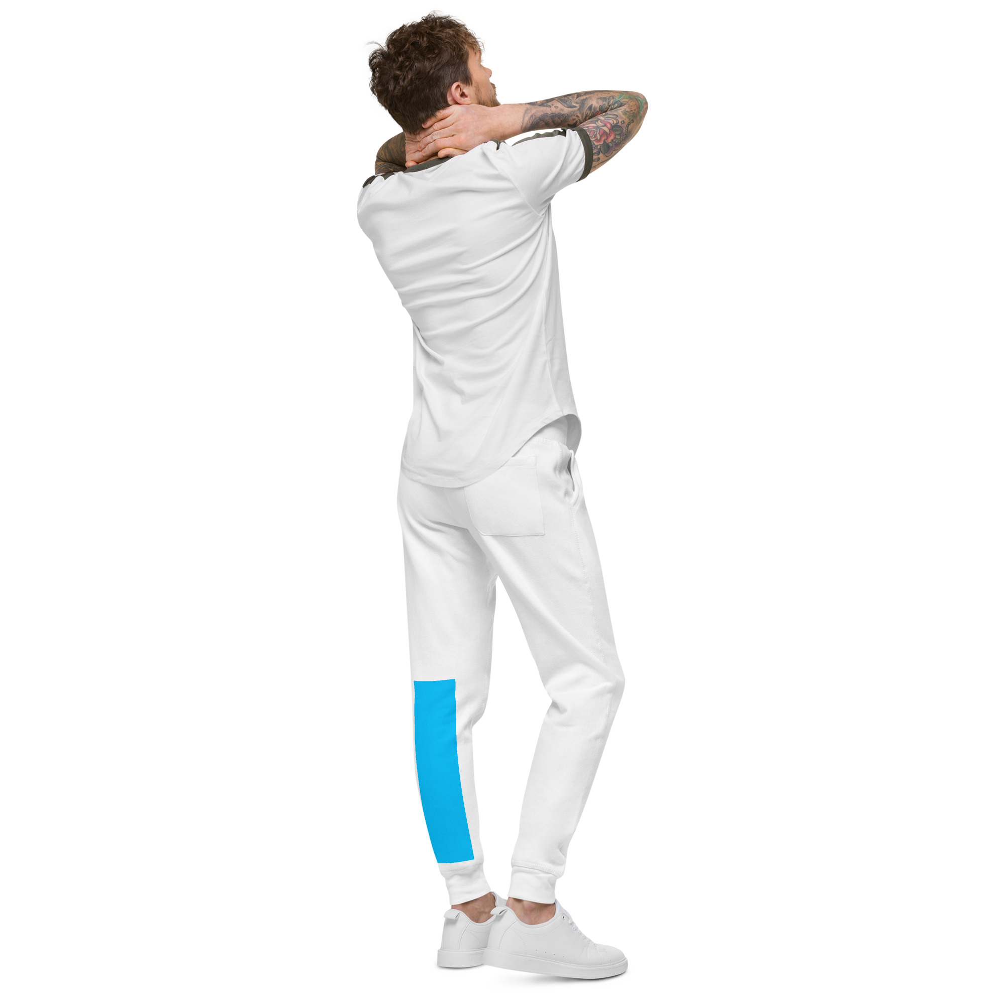 unisex fleece sweatpants white back 695471e7857ae jpg