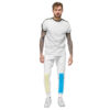 The Bauhaus Series (Cream and Deep Blue Sky) Fleece Sweatpants cream and deep blue front art concierge clothing jpg