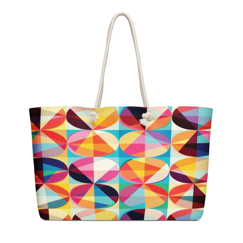 The Art Series (Circles) Weekender Bag multi-colored 24x13 front art concierge clothing jpg