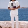 Callum Azure Coast The Bauhaus Series (Plum and Grey) Champion T Shirt fleece joggers canvas deck shoes plum grey white front art concierge clothing JPG