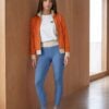 Emmi The Bauhaus Series (Persimmon and Friends) Track Jacket Champion T Shirt Yoga Leggings Canvas Deck Shoes persimmon blue black white front art concierge clothing
