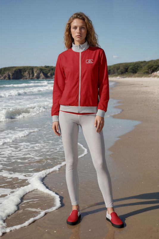 Melody Ocean Breeze The Bauhaus Series (Silver and Crimson) silver and crimson front Track Jacket art concierge clothing JPG