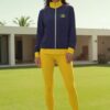 Natalia Luxury Villa The Bauhaus Series (Navy and Yellow) navy and yellow front Track Jacket Art Concierge Clothing JPG