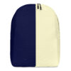 The Bauhaus Series (Cream and Navy Blue) Minimalist Backpack Cream and Navy Blue front art concierge clothing jpg