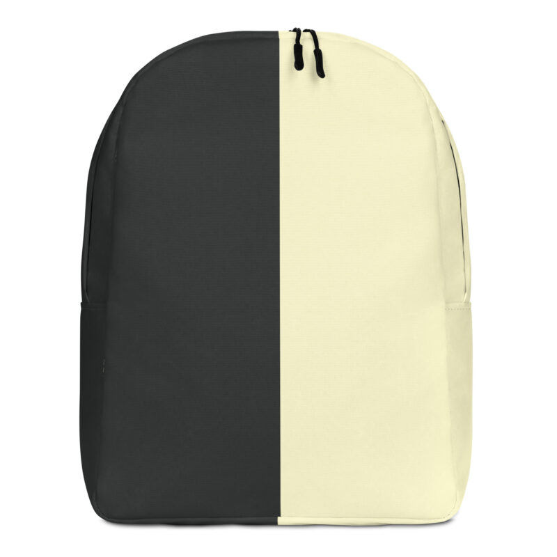 The Bauhaus Series (Cream and Chocolate) Minimalist Backpack Cream and Chocolate front art concierge clothing jpg