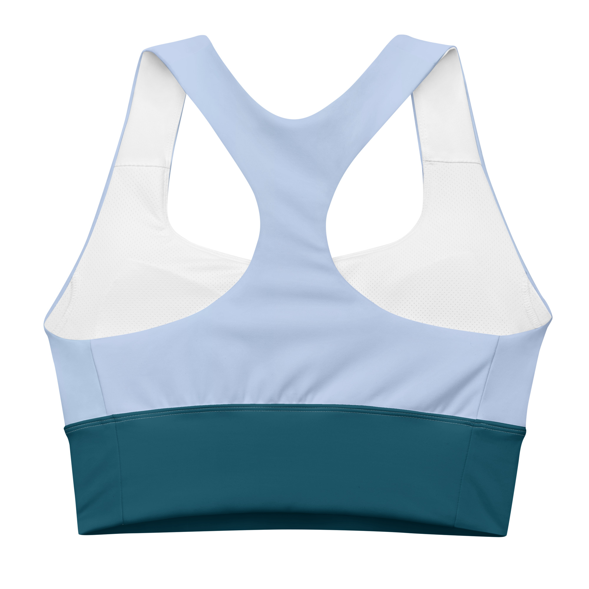all over print recycled longline sports bra white back 6986cdc518155 jpg