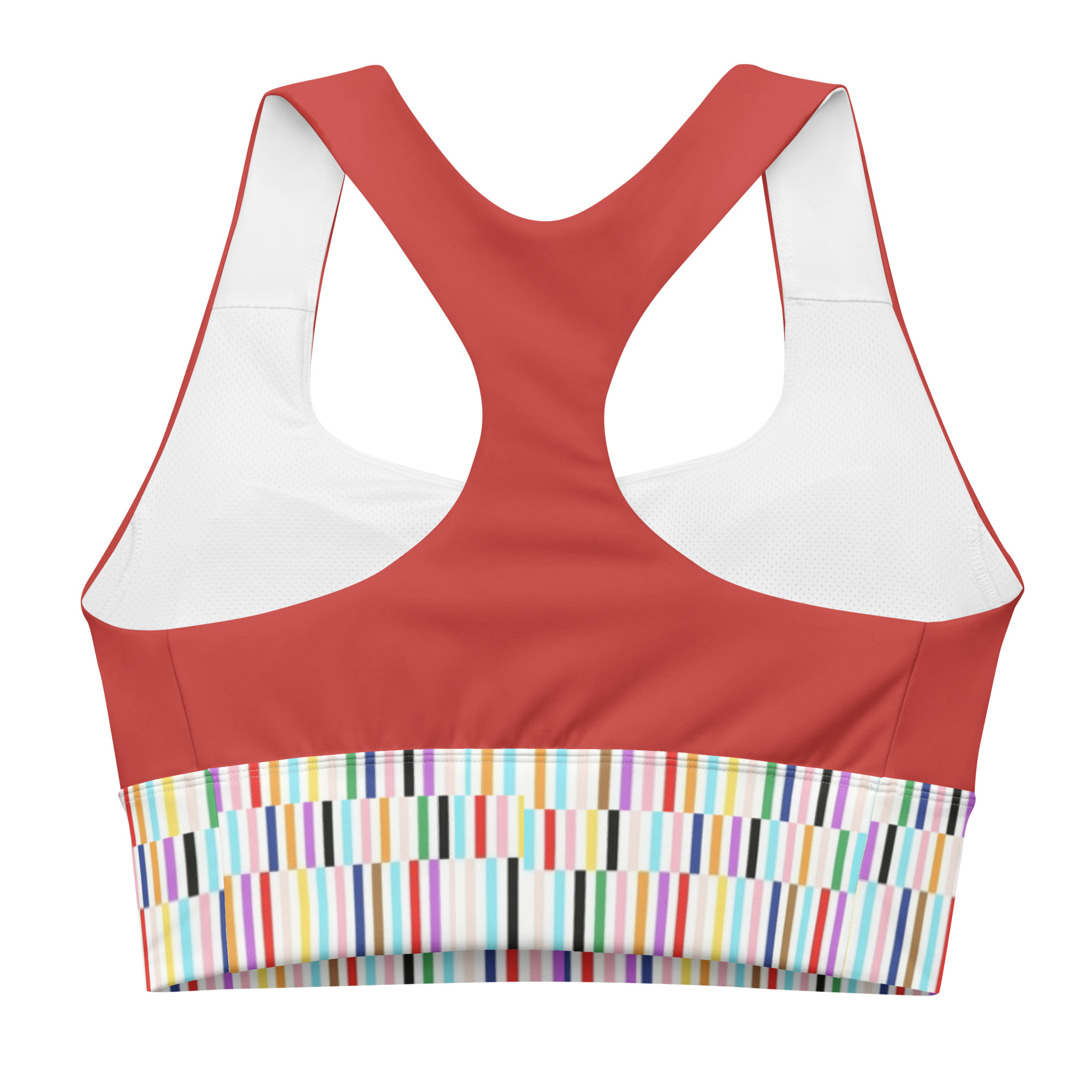 all over print recycled longline sports bra white back 698a94d79b090 jpg