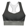 Tartan Series (Glenn Plaid) Longline Sports Bra grey plaid front art concierge clothing jpg Tartan Series (Glenn Plaid) Longline Sports Bra grey plaid front art concierge clothing jpg