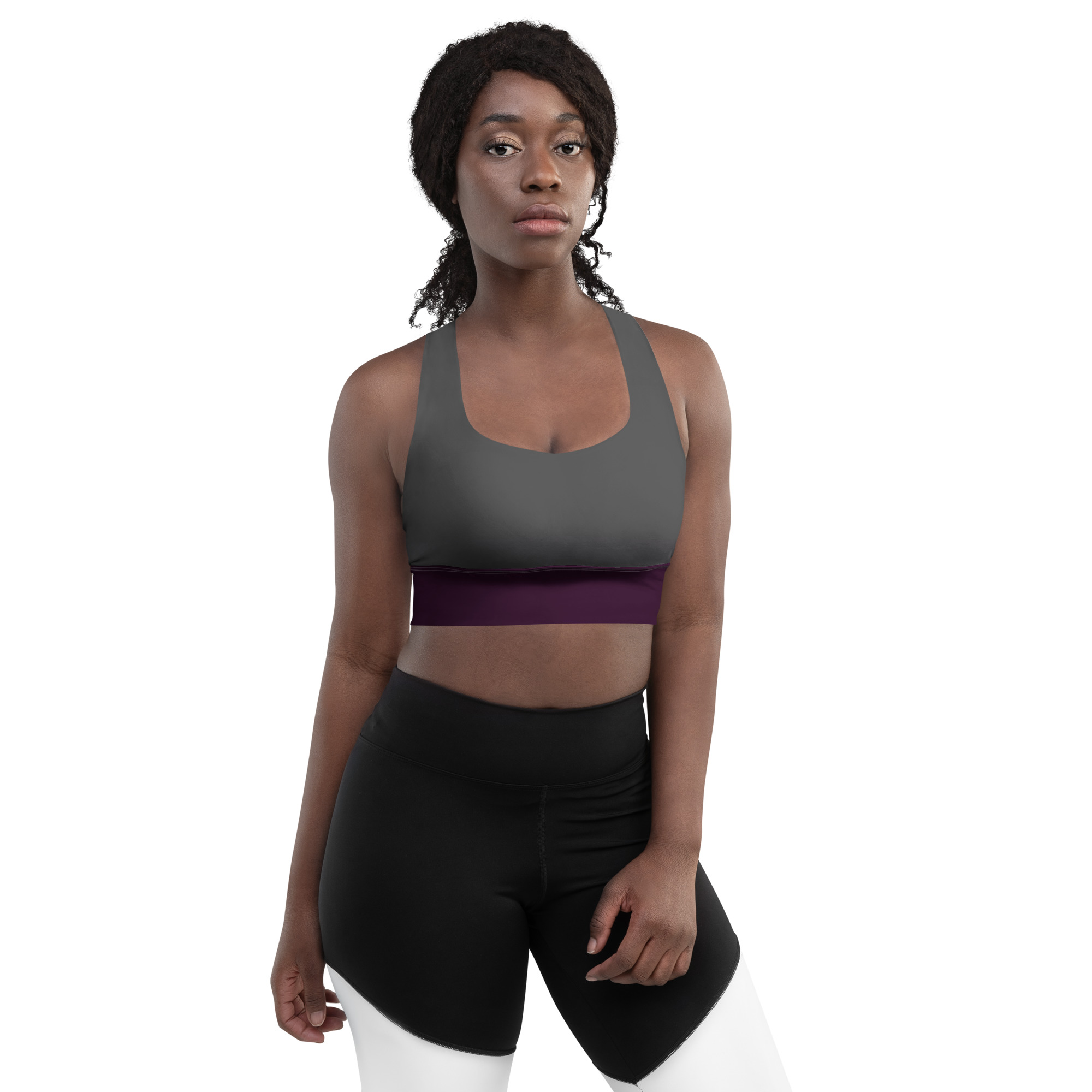 all over print recycled longline sports bra white front 6aa07f8d918f0