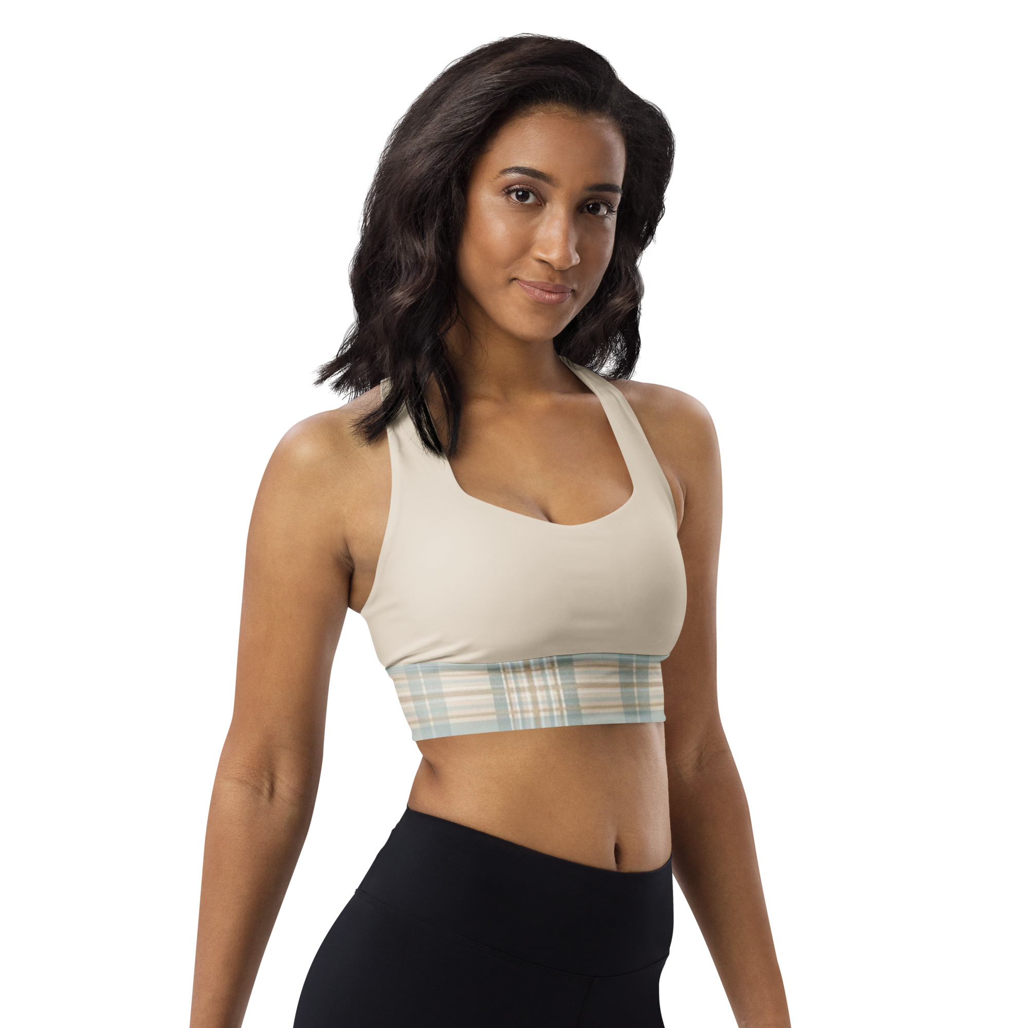 all over print recycled longline sports bra white right front 699fa142b18af jpg