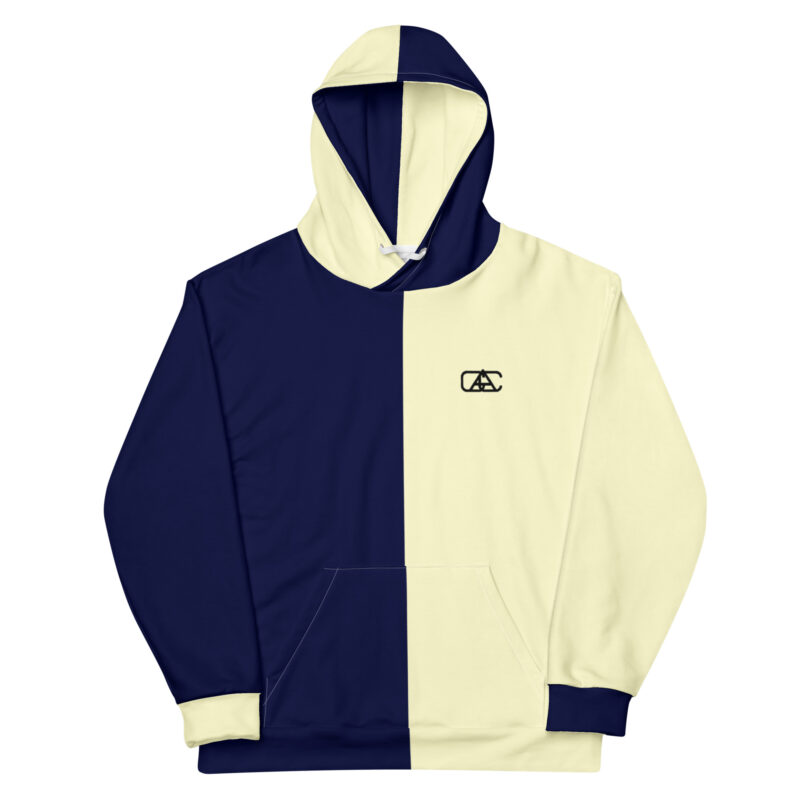 The Bauhaus Series (Cream and Navy Blue) Hoodie cream navy blue front art concierge clothing JPG