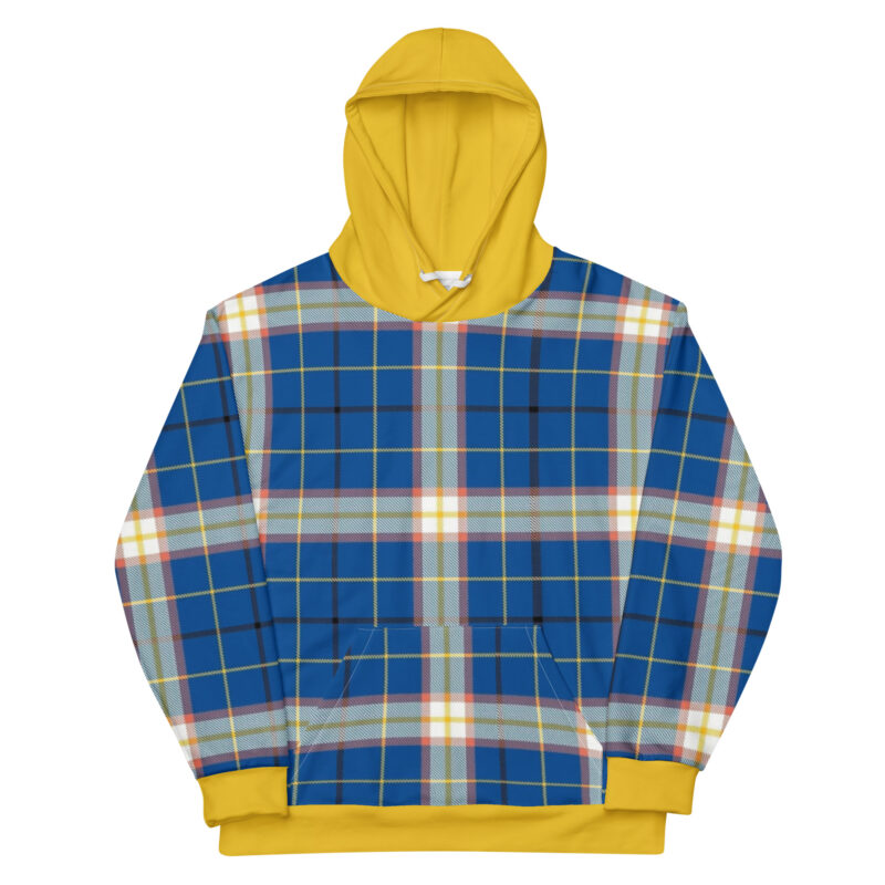 The Tartan Series (Gasperie) Hoodie blue yellow front art concierge clothing jpg