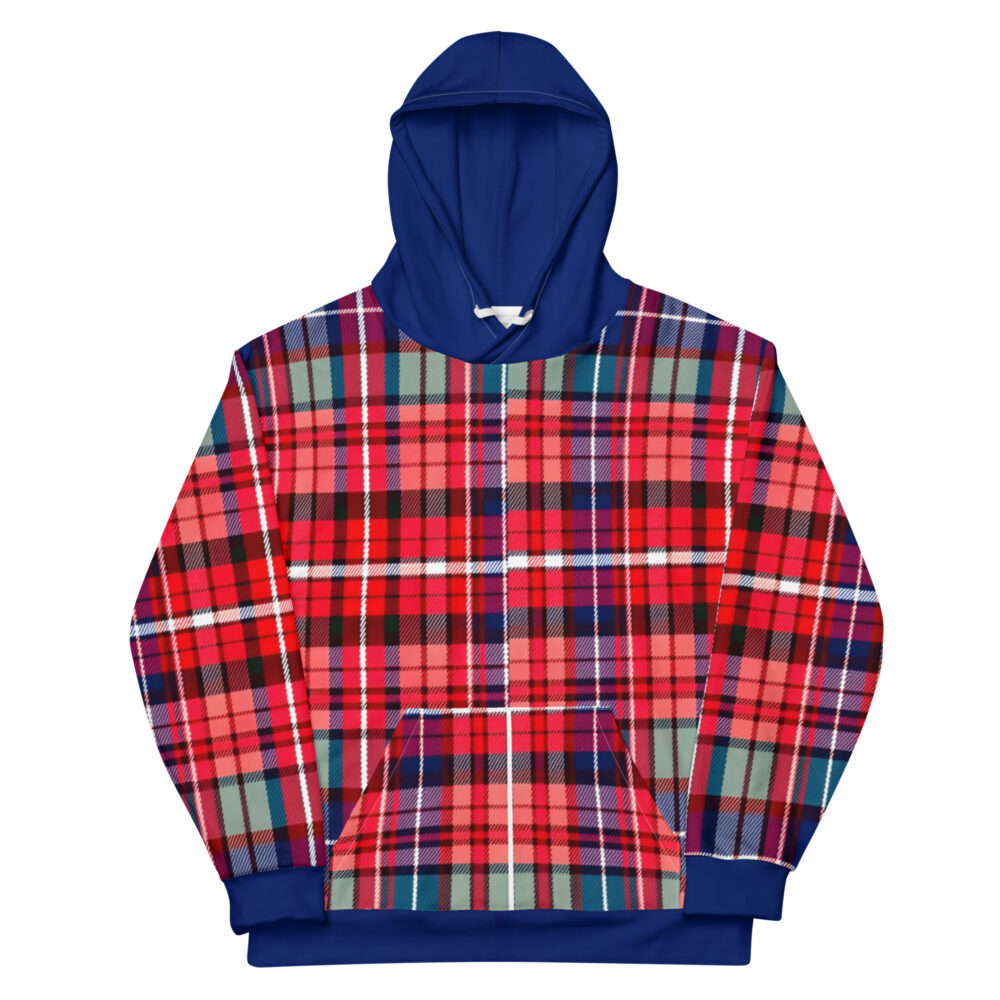 The Tartan Series (Macpherson) Hoodie blue red front art concierge clothing jpg