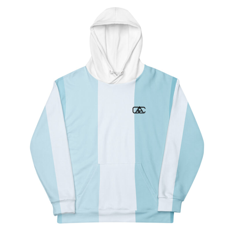 The Stripes Series (Light Blue) Hoodie light blue white front art concierge clothing jpg