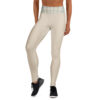 The Tartan Series (Austin Light Blue) Yoga Leggings light blue tan front art concierge clothing jpg