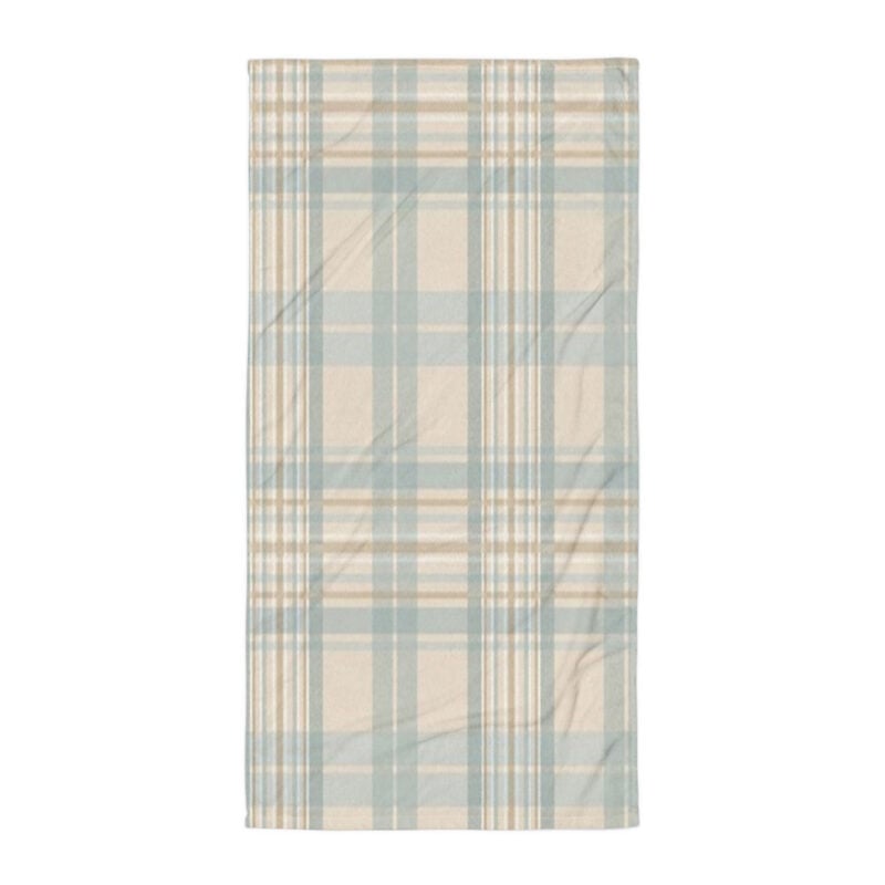 The Tartan Series (Austin Light Blue) Towel light blue tan 30x60 flat art concierge clothing jpg