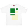 The Bauhaus Series (Cream and Bright Green) Champion T-Shirt cream bright green white front art concierge clothing jpg