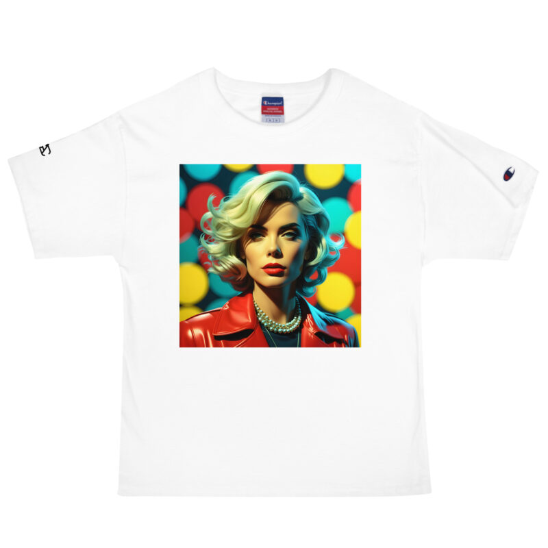 The Art Series (Ode to Warhol 1) Champion T-Shirt red black yellow white front art concierge clothing jpg The Art Series (Ode to Warhol 1) Champion T-Shirt red black yellow white front art concierge clothing jpg
