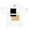 The Bauhaus Series (Khaki and Black) Champion T-Shirt khaki and black white front art concierge clothing jpg