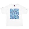 The Cartoon Series (Blue Marble) Champion T-Shirt blue white front art concierge clothing jpg