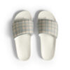 The Tartan Series (Austin Light Blue) Slides light blue tan white front art concierge clothing jpg