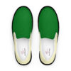 The Bauhaus Series (Cream and Bright Green) Men’s Slip-on Canvas Shoes cream bright green black front art concierge clothing jpg The Bauhaus Series (Cream and Bright Green) Men’s Slip-on Canvas Shoes cream bright green black front art concierge clothing jpg