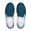 The Bauhaus Series (Grey and Teal) Men’s Slip-on Canvas Shoes grey teal black front art concierge clothing jpg