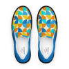 The Bauhaus Series (Circles) mens canvas deck shoes blue yellow white front art concierge clothing jpg