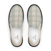 The Tartan Series (Austin Light Blue) Men’s Slip-on Canvas Shoes light blue tan black front art concierge clothing jpg