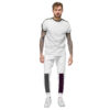 The Bauhaus Series (Plum and Grey) Fleece Sweatpants plum grey white front art concierge clothing jpg
