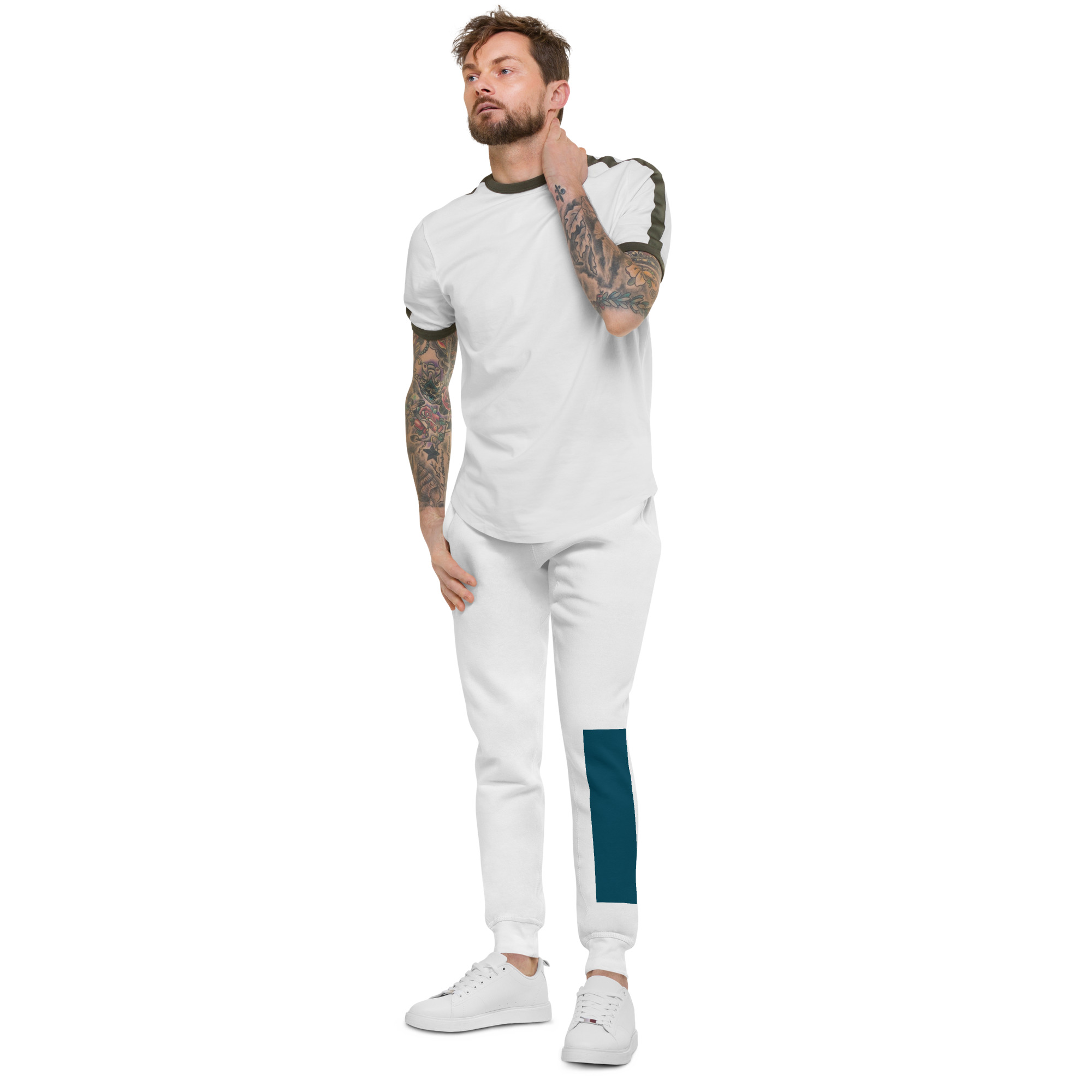 unisex fleece sweatpants white left front 6987c0139198e jpg