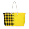 The Tartan Series (MaCleod) Weekender Bag black yellow front art concierge clothing JPG