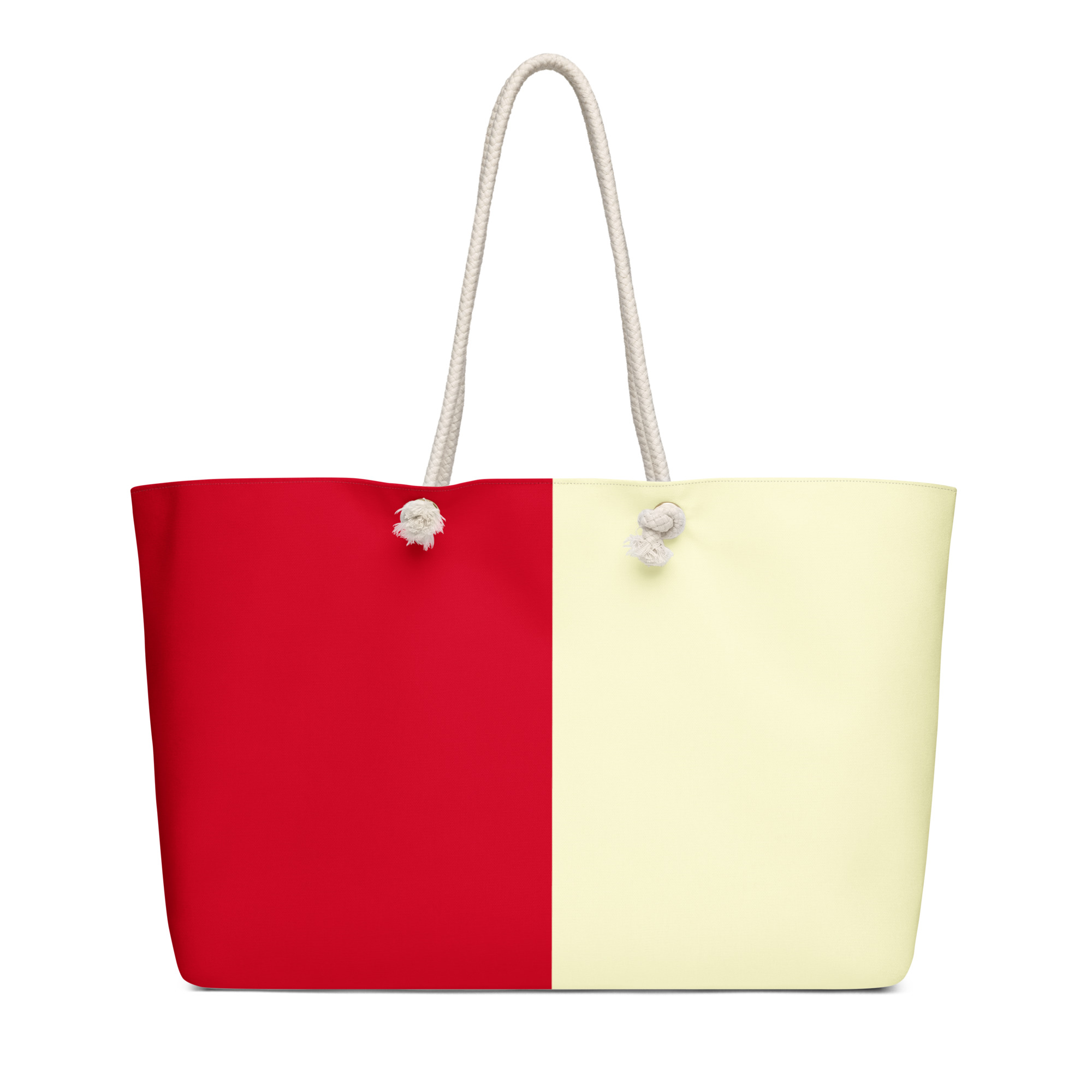 The Bauhaus Series (Cream and Cherry Red) Weekender Bag cream cherry red front art concierge clothing JPG