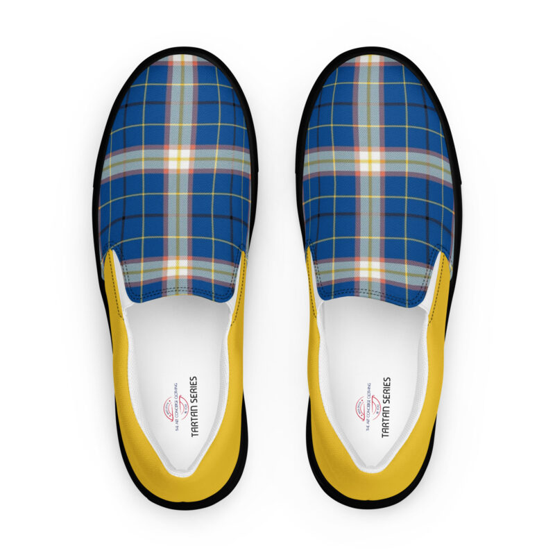 The Tartan Series (Gasperie) canvas deck shoe yellow blue black front art concierge clothing jpg The Tartan Series (Gasperie) canvas deck shoe yellow blue black front art concierge clothing jpg