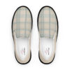 The Tartan Series (Austin Light Blue) Women’s Slip-on Canvas Shoes light blue tan black front art concierge clothing jpg