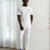 Javen Lofty Look A PLAIN SET OF FLEECE SWEATPANTS champion t shirt white front art concierge clothing jpg