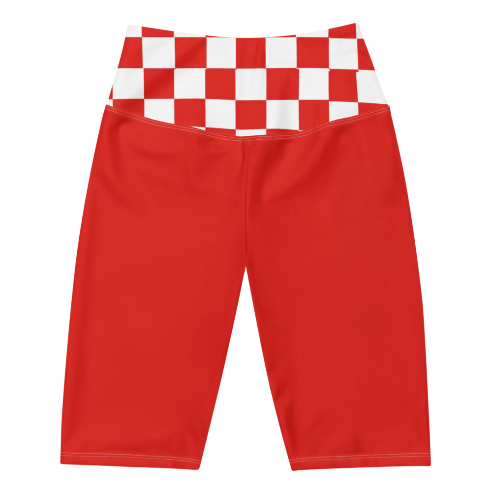 The Nautical Series (Bluenose IV) Red Biker Shorts red white front art concierge clothing jpg