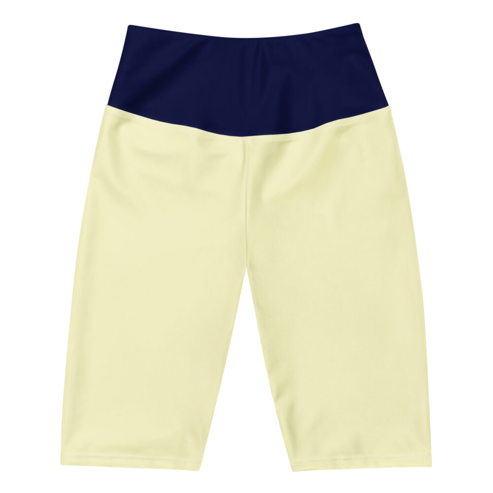 The Bauhaus Series (Cream and Navy Blue) Biker Shorts cream navy blue front art concierge clothing jpg
