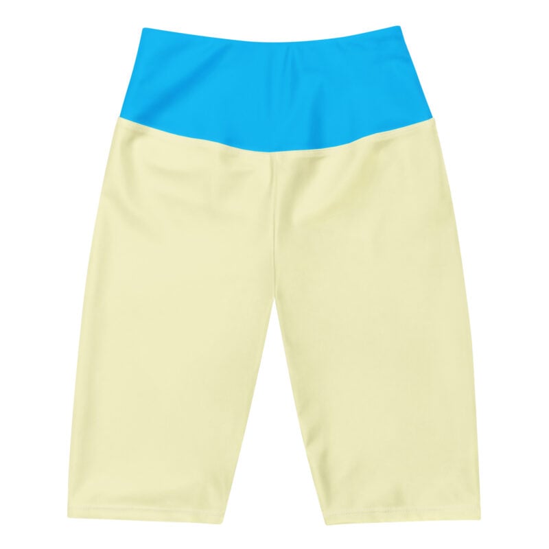 The Bauhaus Series (Cream and Deep Sky Blue) Biker Shorts cream deep blue front art concierge clothing jpg
